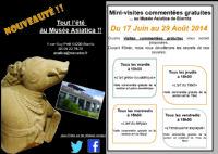 Mini-visites gratuites. Du 17 juin au 29 août 2014 à Biarritz. Pyrenees-Atlantiques.  15H00